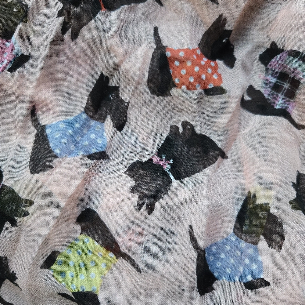 Yorkie Yorkies Dogs NWT Scarf Shawl Cotton Polyester Blend